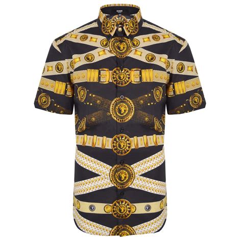 versus versace belt print shirt|versace vs reaction bracelet.